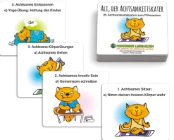 Ali, der Achtsamkeitskater - 25 Achtsamkeitskarten zum Mitmachen