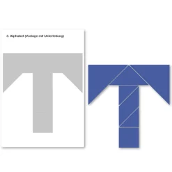 Arbeitsblätter für das Tangram – Ziffern und ABC
