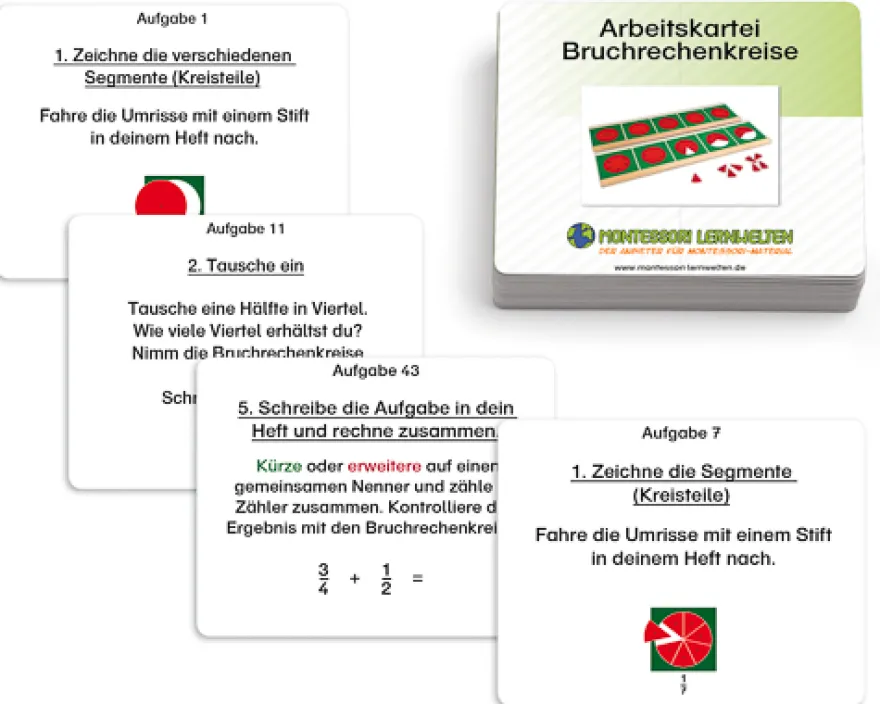 Arbeitskartei Bruchrechenkreise