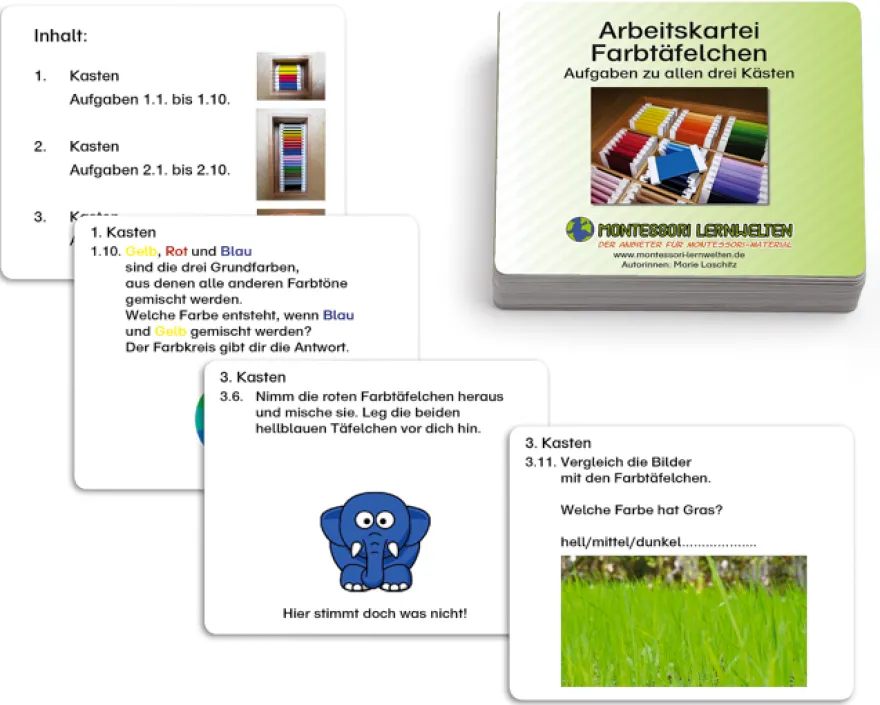 Arbeitskartei Farbtäfelchen