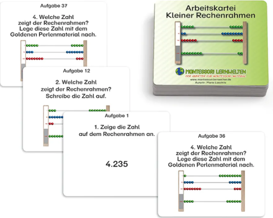 Arbeitskartei Kleiner Rechenrahmen