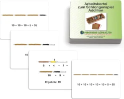 Arbeitskartei Schlangenspiel Addition (DOWNLOAD)