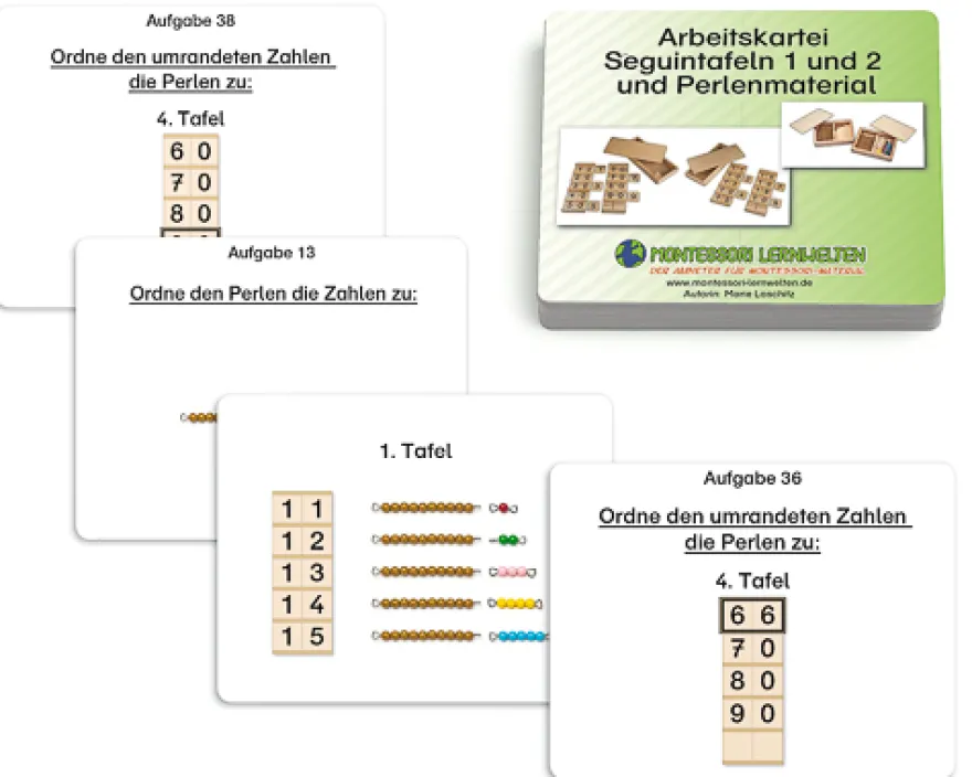 Arbeitskartei Seguintafeln 1 und 2