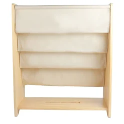 Bücherregal mit Stofffächern