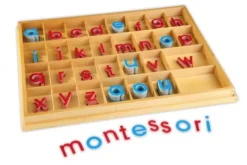 Bewegliches Alphabet - Kleinbuchstaben im Holzkasten
