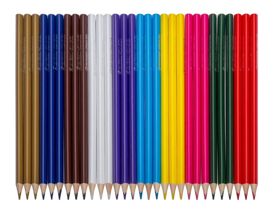 30 Buntstifte in Montessori-Farben