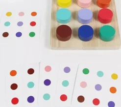 Das Neuner-Brett mit Farben und Ziffern