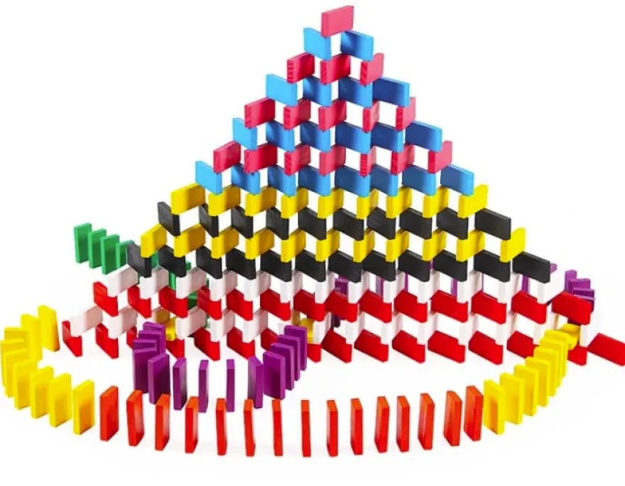Dominosteine aus Holz - Großes Set