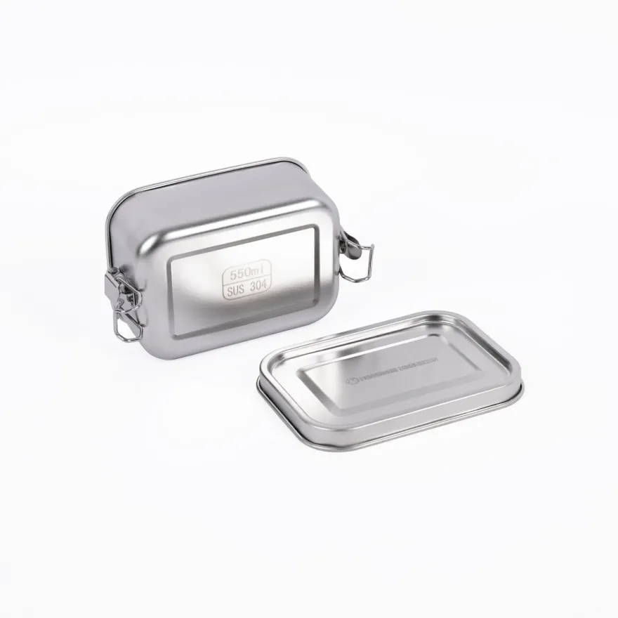 Edelstahldose (auslaufsicher) - ideal als Lunchbox Brotdose Vesperdose Brotbox