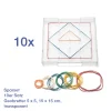 10er Satz 5x5 Geobretter transparent - 15 x 15 cm
