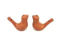 10er Set Vogelwasserpfeifen aus Ton