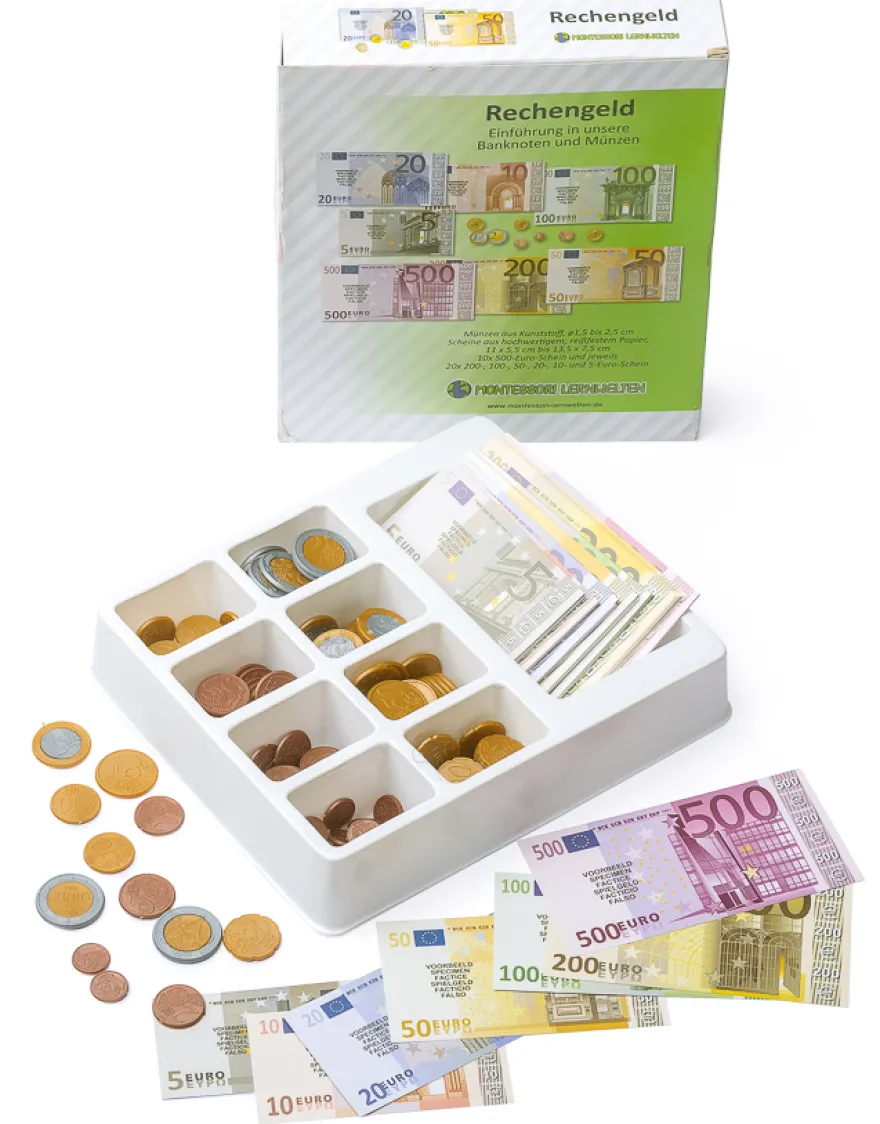 Euro-Rechengeld - 290-teiliges Set mit Spielgeld