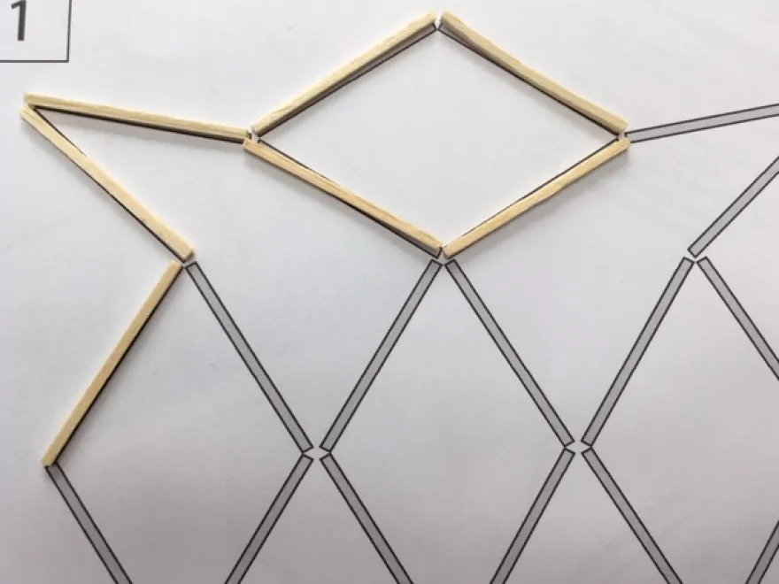 Experimentelle Geometrie - Übungsblätter mit Streichhölzern