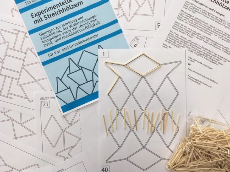 Experimentelle Geometrie - Übungsblätter mit Streichhölzern