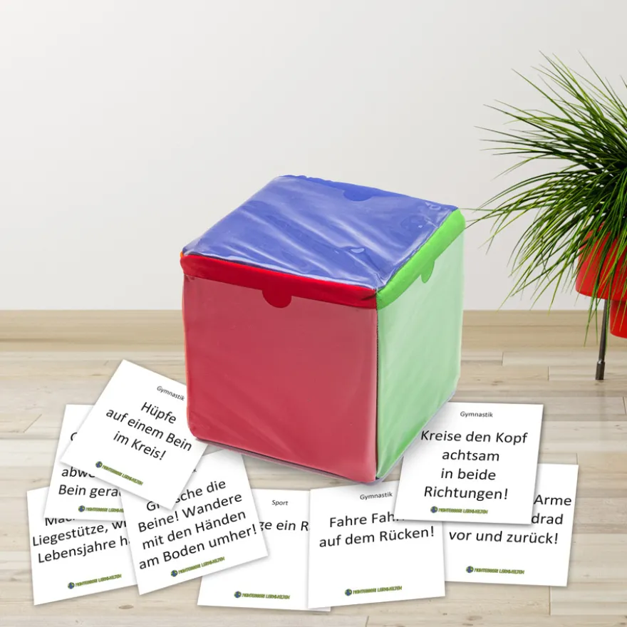 Farbenwürfel aus Stoff