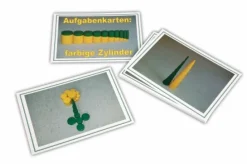Farbige Zylinder - Aufgabenkarten