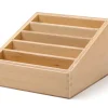 5-Fächer-Holzkasten mit angeschrägter Öffnung