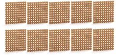10 Goldene Perlenquadrate