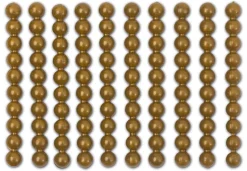 10 Goldene Perlenstäbchen ohne Draht