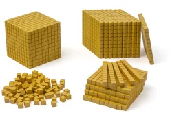 Goldenes Würfelmaterial