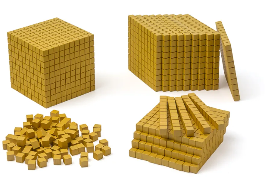 Goldenes Würfelmaterial