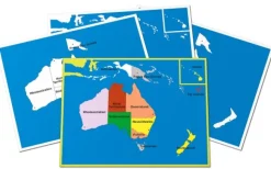 4 große Kontrolltafeln zur Puzzlekarte Australien (DOWNLOAD)