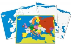 4 große Kontrolltafeln zur Puzzlekarte Europa (DOWNLOAD)