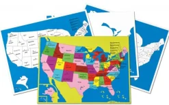 4 große Kontrolltafeln zur Puzzlekarte USA (DOWNLOAD)