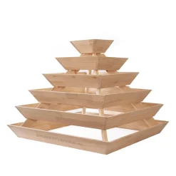 Große Pflanzpyramide aus Holz - ideal als Erdbeerpyramide und Kräuterpyramide