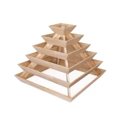 Große Pflanzpyramide aus Holz - ideal als Erdbeerpyramide und Kräuterpyramide
