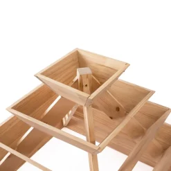 Große Pflanzpyramide aus Holz - ideal als Erdbeerpyramide und Kräuterpyramide
