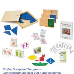 Großes Sparpaket Tangram – Lernwerkstatt und über 200 Aufgabenkarten