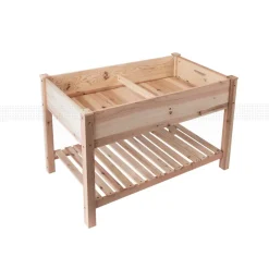 Hochbeet aus Holz mit Ablagefläche