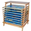 8 Holzpuzzlekarten mit Regal