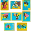 8 Holzpuzzlekarten zu Kontinenten und Ländern