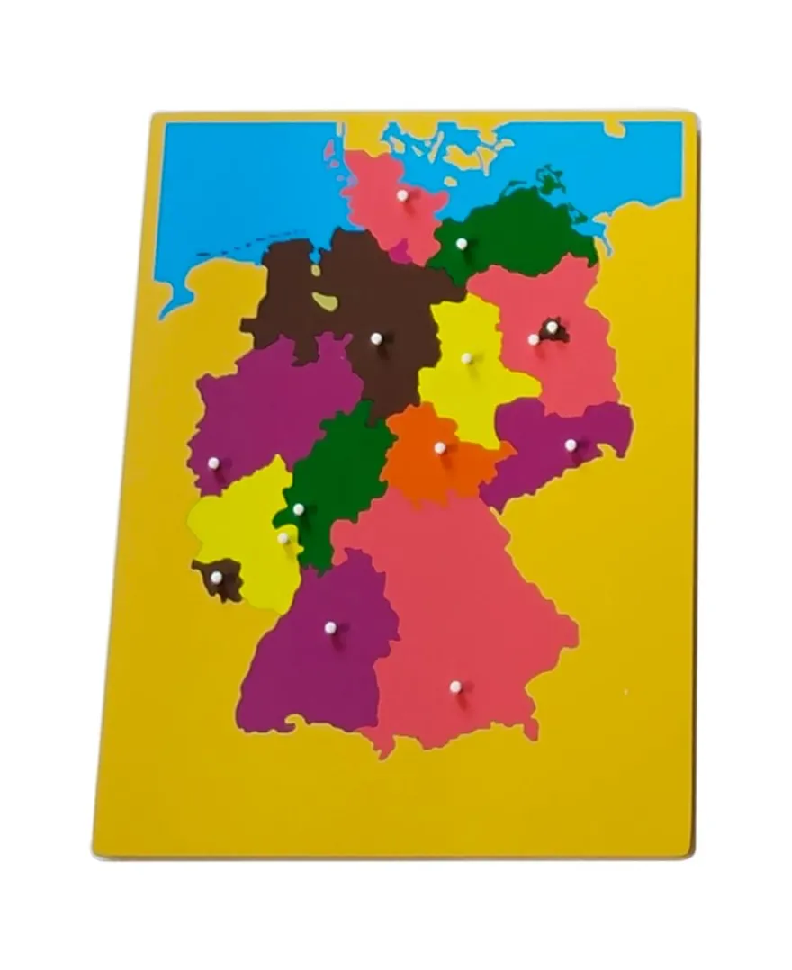 8 Holzpuzzlekarten zu Kontinenten und Ländern