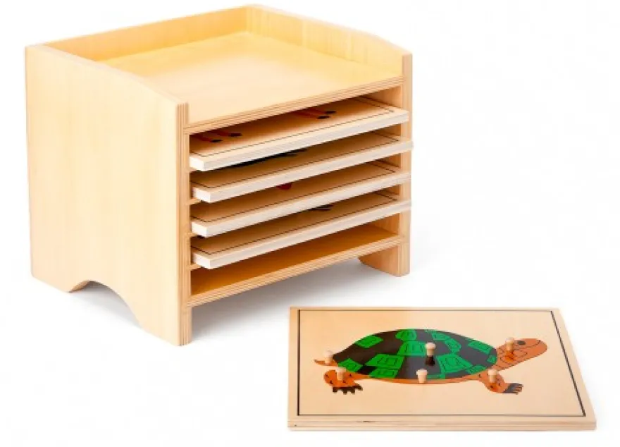 Kasten mit Tierpuzzles