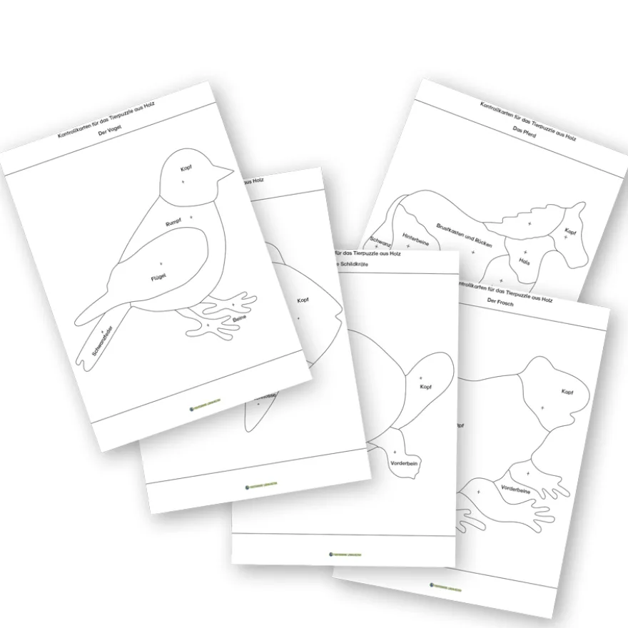 Kasten mit Tierpuzzles