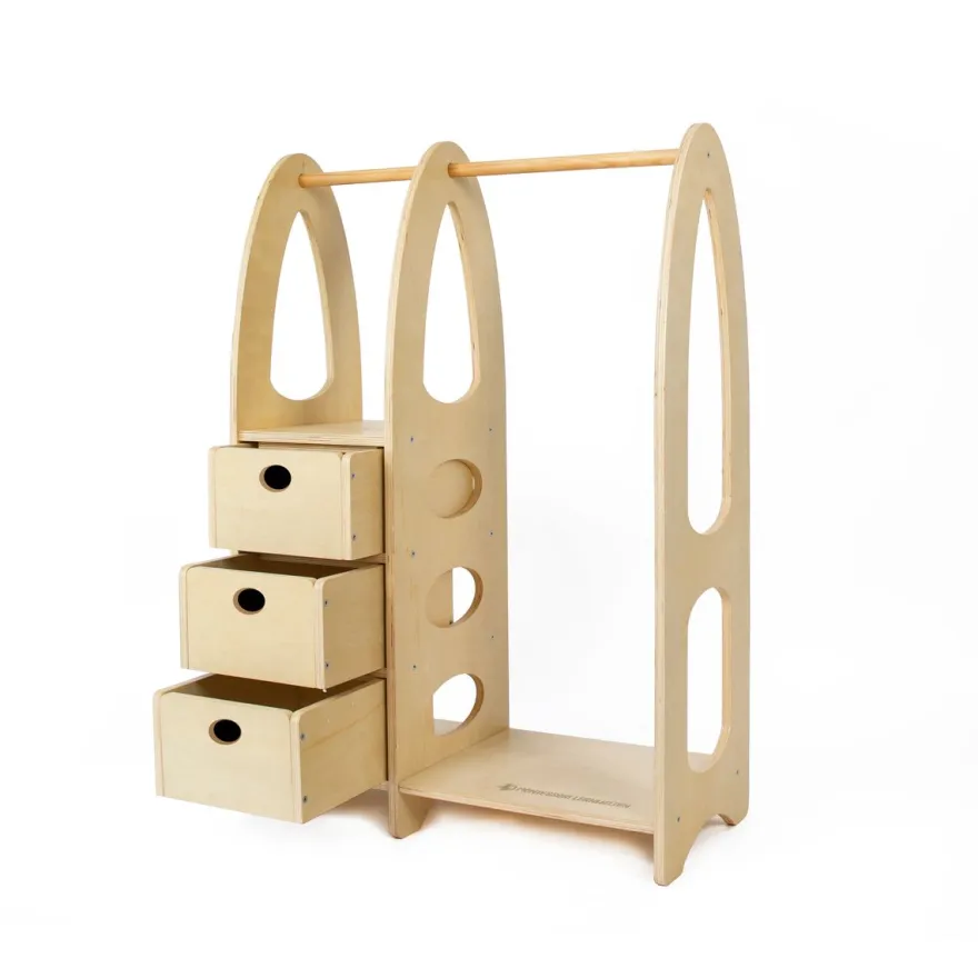 Kindergarderobe aus Holz - abwischbare Premiumqualität