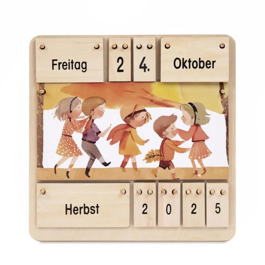Kinder Lernkalender aus Holz