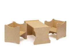 Kindersitzgruppe mit 2 großen Stühlen und einem Tisch - abwischbare Premiumqualität