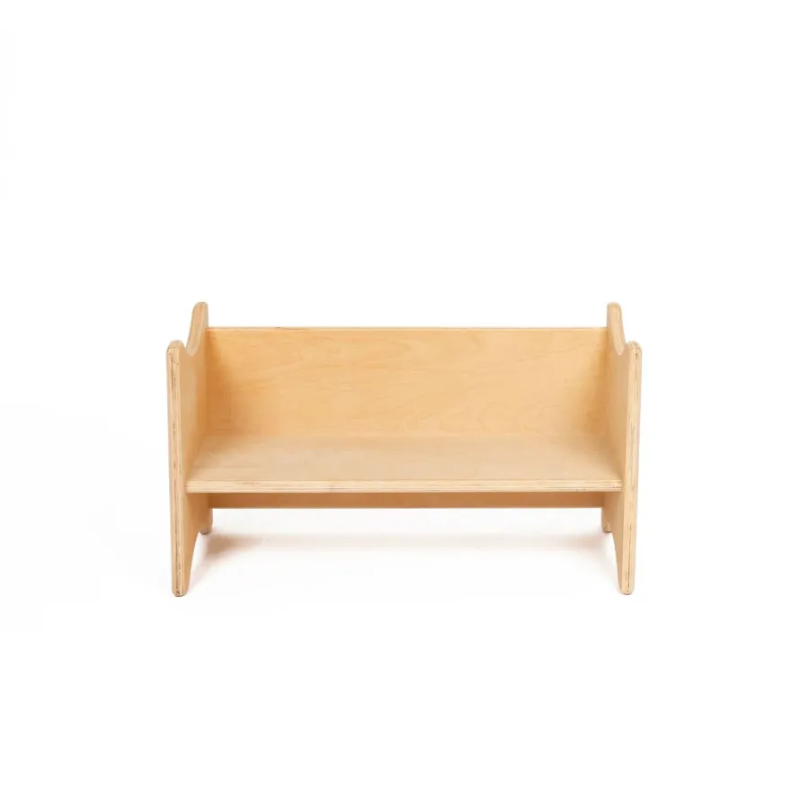 Kleine Wendebank aus Holz - abwischbare Premiumqualität