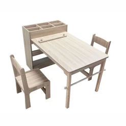 Kreativ-Ecke für Kinder - 1 Tisch mit zwei Stühlen und Regal