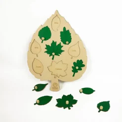 Laubblatt-Puzzle aus Holz