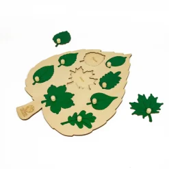 Laubblatt-Puzzle aus Holz