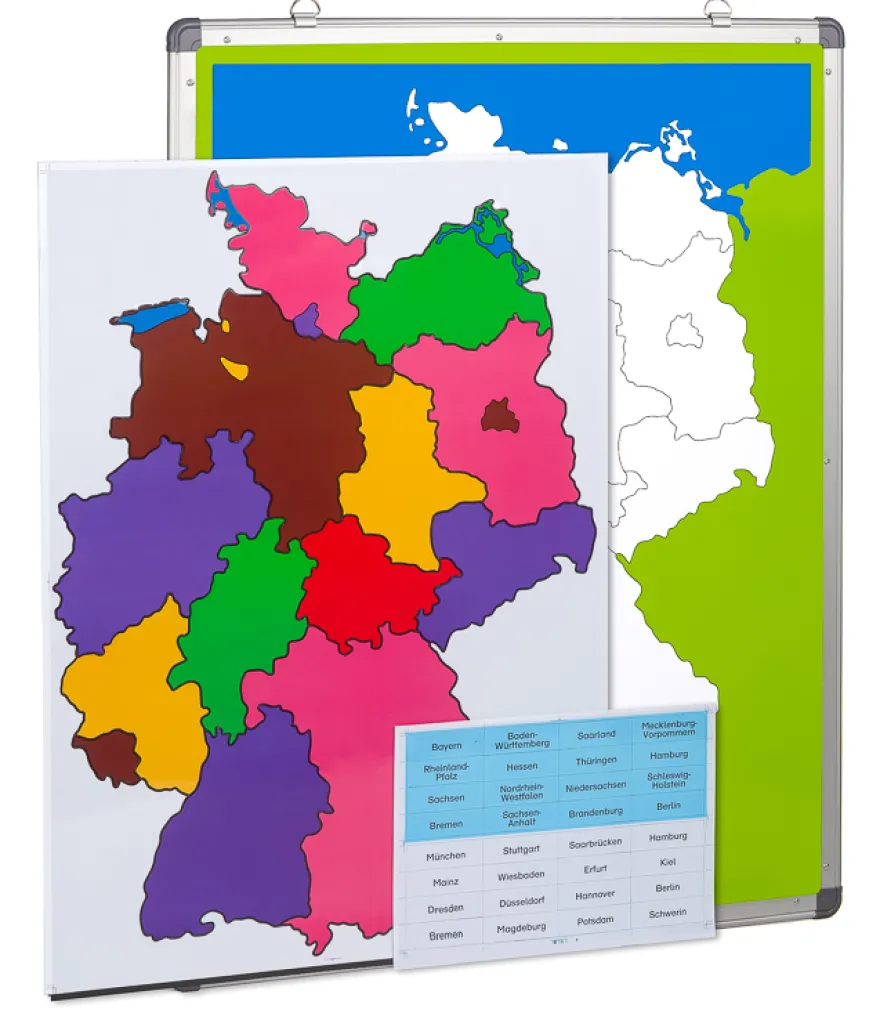 Magnetische Europa- und Deutschlandkarte