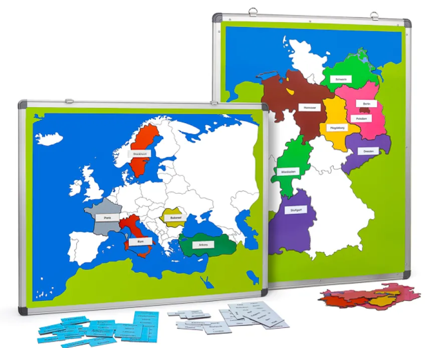 Magnetische Europa- und Deutschlandkarte