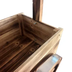 Marktwagen mit Baldachin - Holzwagen mit Metallbereifung