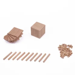 Mathematischer Würfel aus Holz, 121 Teile