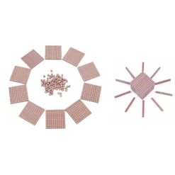 Mathematischer Würfel aus Holz, 121 Teile